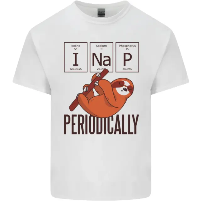 T-shirt top da uomo cotone cotone I Nap divertente tavola periodica pigrizia geek