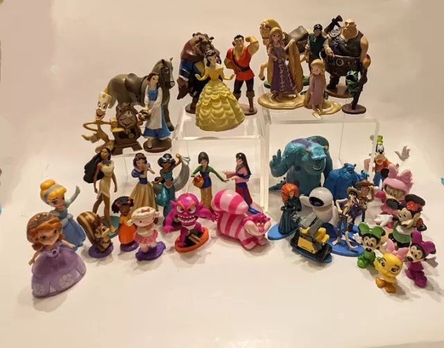 Disney Pixar Figurine Cake Toppers Figures Lot of 37