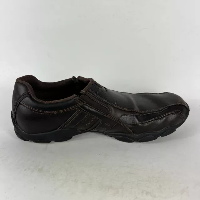 Skechers diameter nerves us mens size 10.5 brown leather slip on minimal loafers 3