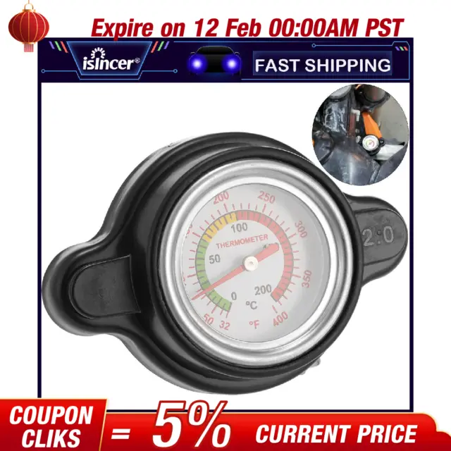 High Pressure Radiator Cap with Temperature Gauge 2.0 Bar for KTM 250 EXC-F Rzfz