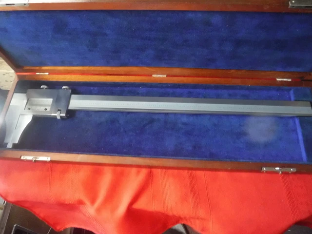 Brown and Sharpe  571 Vernier Caliper 13"  with ORIGINAL wood storage BOX