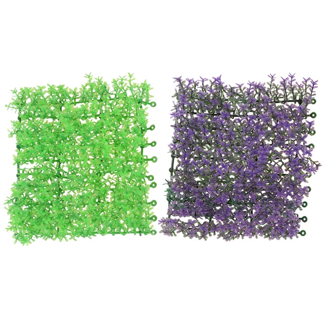 2 piezas plantas artificiales de acuario plantas blindadas decoración de césped de acuario para
