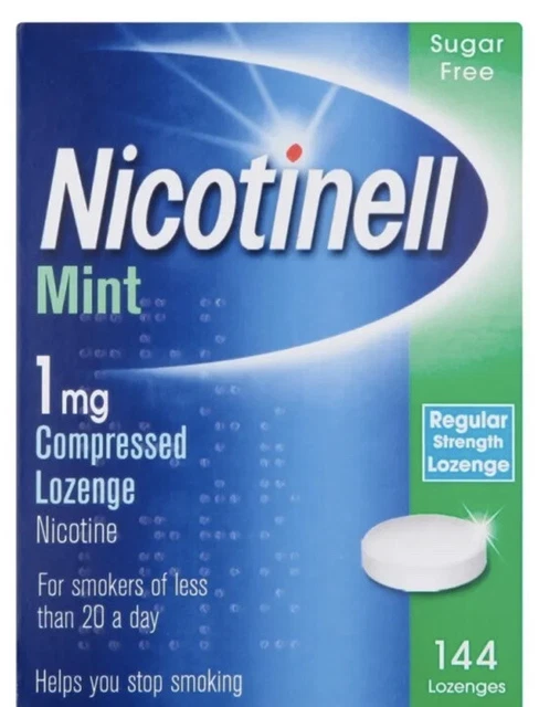 Pastillas Nicotinell 1 mg sin azúcar como nuevas 144
