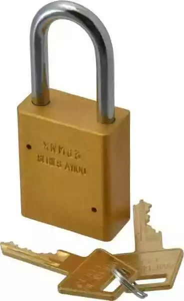 American Lock Keyed Alike Lockout Padlock 1-1/2" Shackle Clearance, 1/4" Shac...