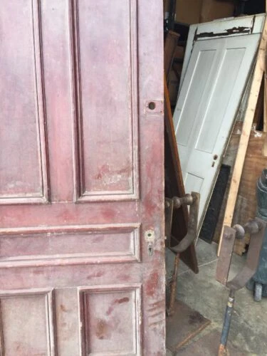 An 403 Antique Applied Trim Entrance Door 36" X 89.25 2
