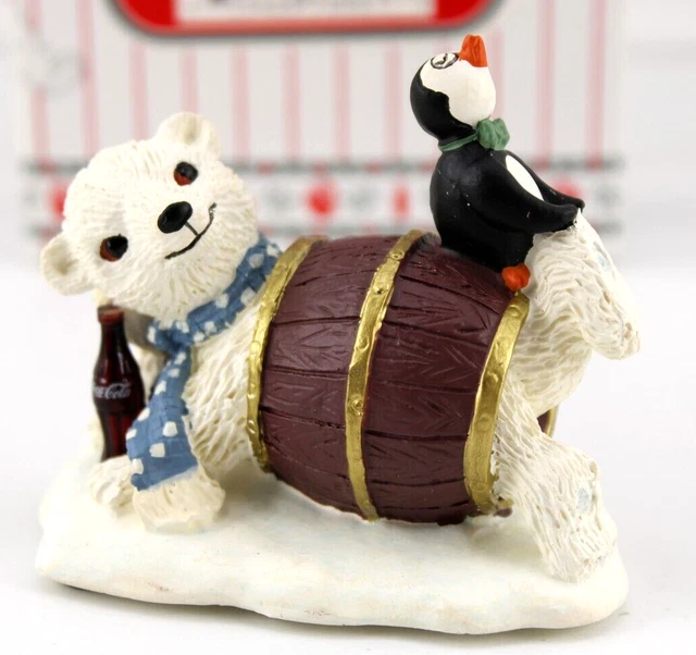 Coca Cola Polar Bear Cubs Collection Figurine Its My Turn To Hide Vintage 1996