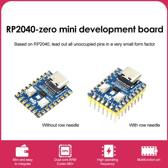 RASPBERRY PI RP2040-ZERO Microcontroller PICO Development Board RP2040 ...