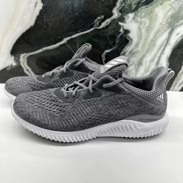 Adidas Alphabounce 1 Running Shoes Sneakers Gray White Mens Size 10.5 GV8827 NEW