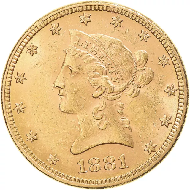 [#1046445] Coin, United States, Coronet Head, $10, Eagle, 1881, U.S. Mint, Phila