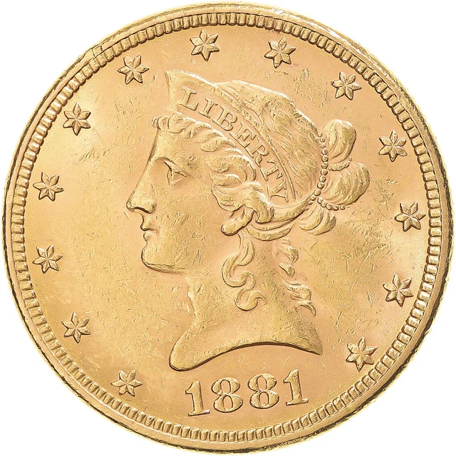 [#1046445] Coin, United States, Coronet Head, $10, Eagle, 1881, U.S. Mint, Phila
