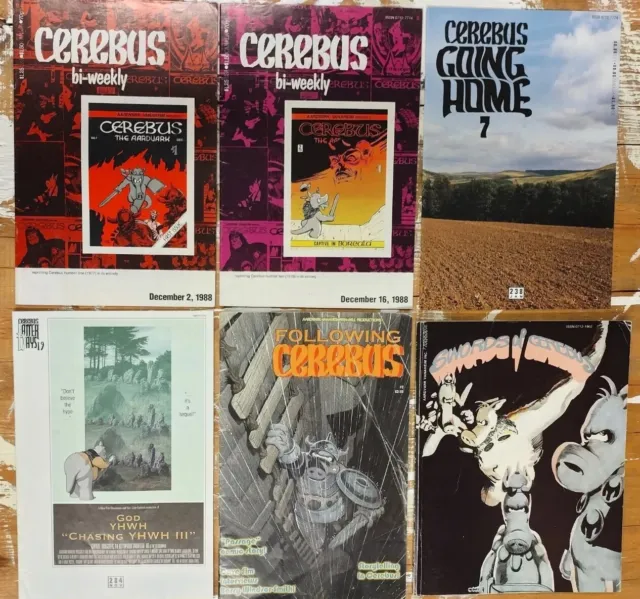 Cerebus Biweekly 1 And 2, Cerebus Going Home 7, Cerebus Latter Days 19, And More