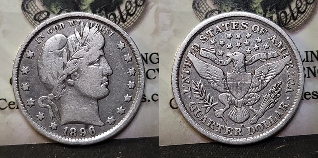 1896 O Barber Quarter 25c Better Date!
