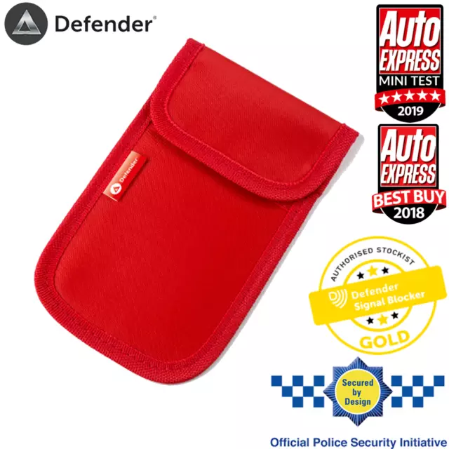 Genuine Defender Signal Blocker Car key Fob Signal Jamming pouch UK Stock Red 2
