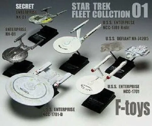 ⑥F-toys,STAR TREK FLEET COLLECTION,All 6 Figures Full Set +Limited Figure
