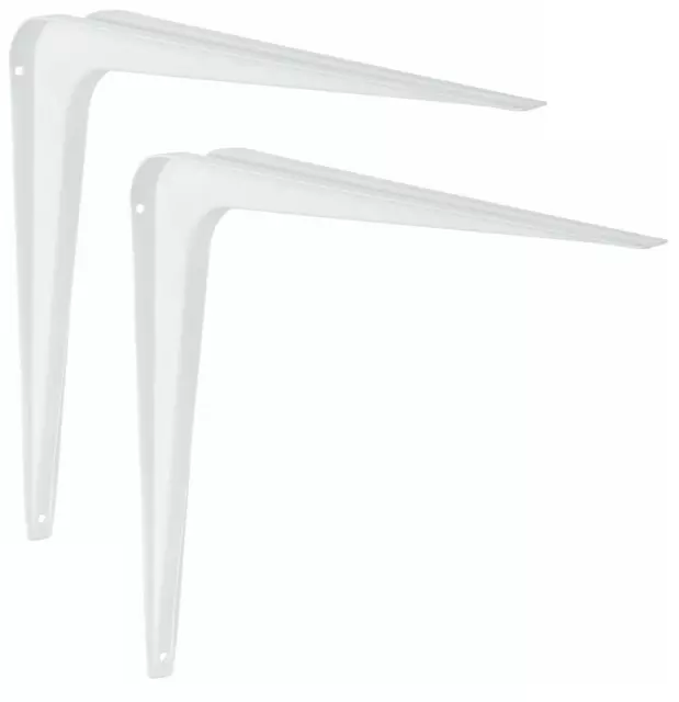 2x Staffa per Scaffale Bianco Console Muro Mensola Sistema di Scaffalature