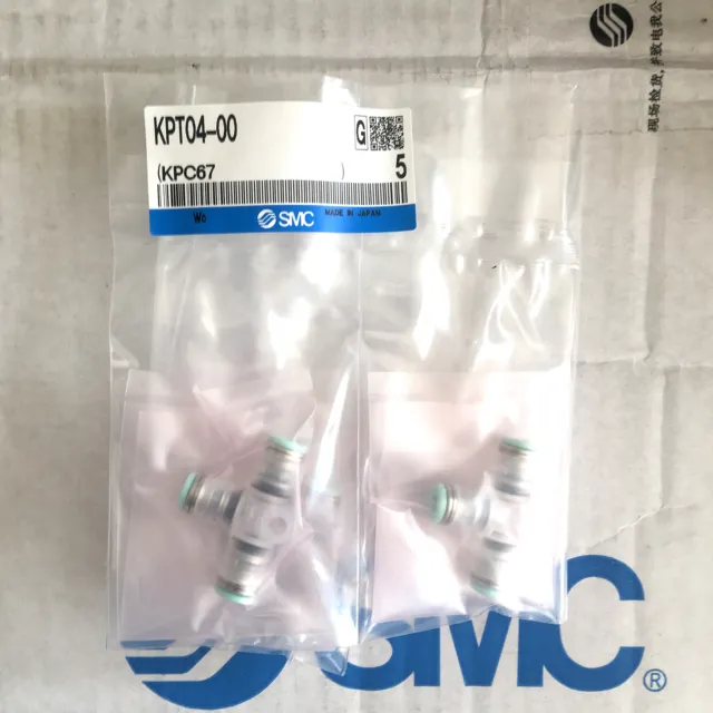 1bag/5PC SMC KPT04-00 Clean One-Touch Fitting for Blowing Systems, Male Brach