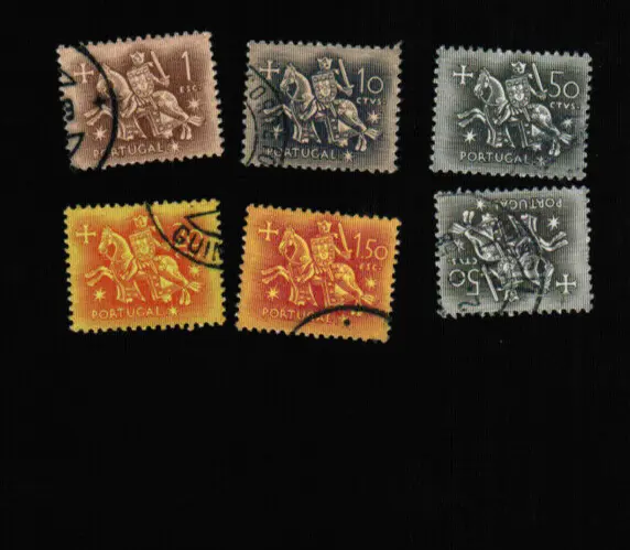 5 alte Briefmarken aus Portugal gestempelt