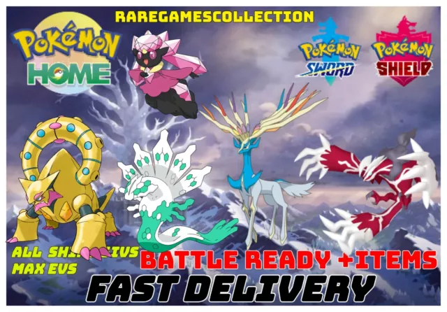 Pokemon Sword Shield ✨ SHINY ✨ KALOS LEGENDARY BUNDLE 6IV FAST TRADE NOW