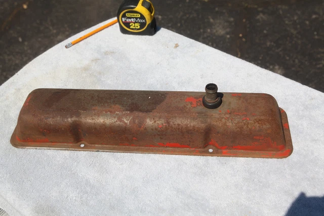 OEM VINTAGE GM CHEV SBC 283 305 327 350  VALVE COVER w/ breather hole & spout