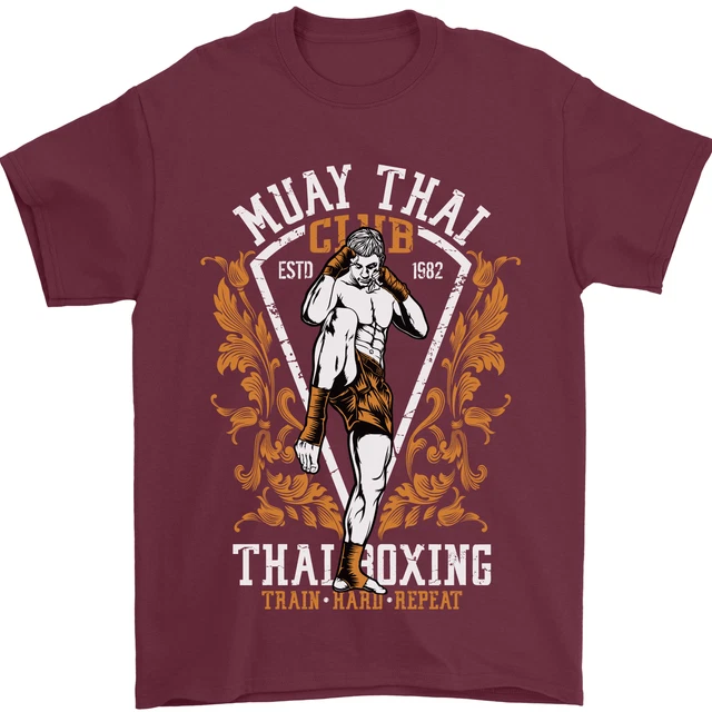 T-shirt da uomo Muay Thai Fighter Warrior MMA arti marziali 100% cotone 2