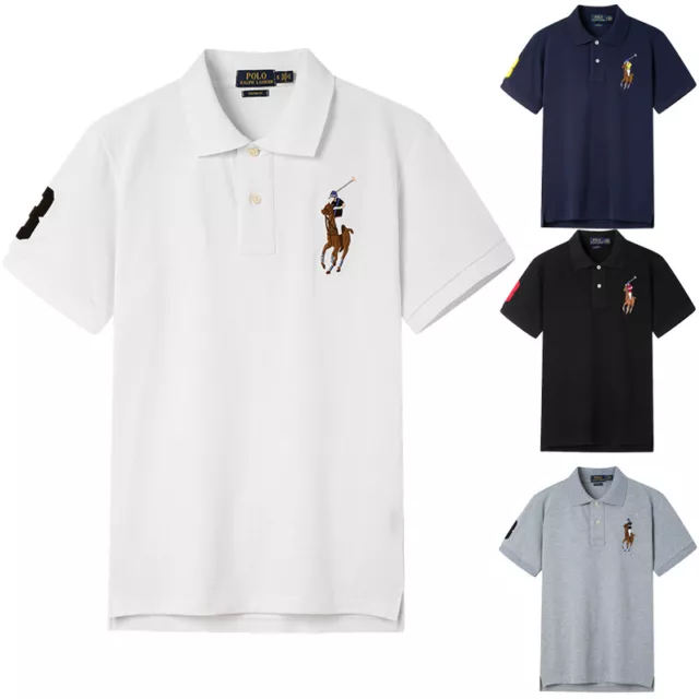 Nuevo Polo-Ralph-Lauren Hombre Camisa Manga Corta Slim Fit Camisa S-2XL