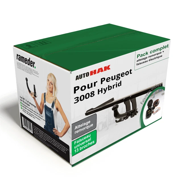 Attelage Démontable + Bypass électrique Pour Peugeot 3008 (04/09>>10/16) - Capacité 1500kg - Neuf Umbra