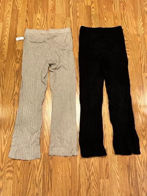 Gap Women's Large Tan Stretch Pants Brand New + Black Pants Large Included