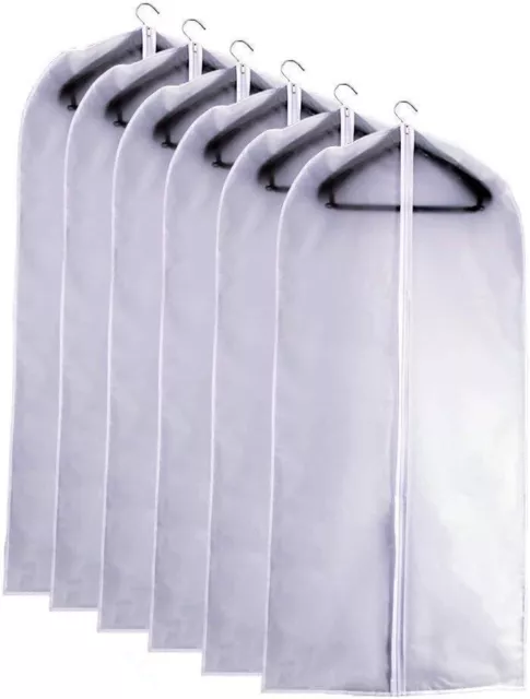 6stk Kleidersack klar, Staubbeutel Decken Mottenschutz für Kleidung 60cm x 120cm