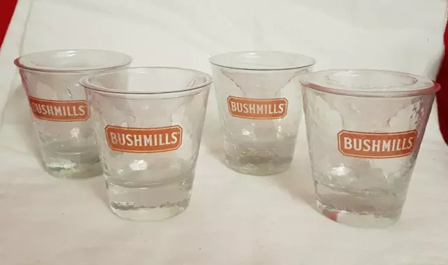Bushmills Irish Whiskey On the Rocks Glasses. Set of 4 NEW. Still Wrapped