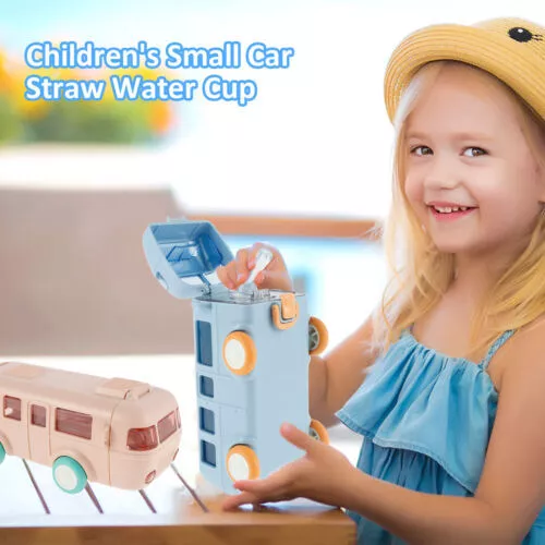 Kinderwasserflasche mit Strohhalm  auslaufsichere Wasserbecher für Kinder