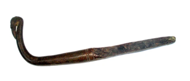 Indian Antique Hand Crafted Iron Peacock Shape Wall Hook Hanger. i75-83