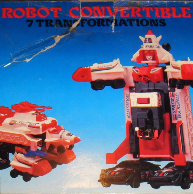 Ancien jouet ROBOT CONVERTIBLE Space Warship voiture à friction pré- Transformers