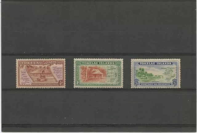 TOKELAU 3v 1/2d 1d 2d MNH **