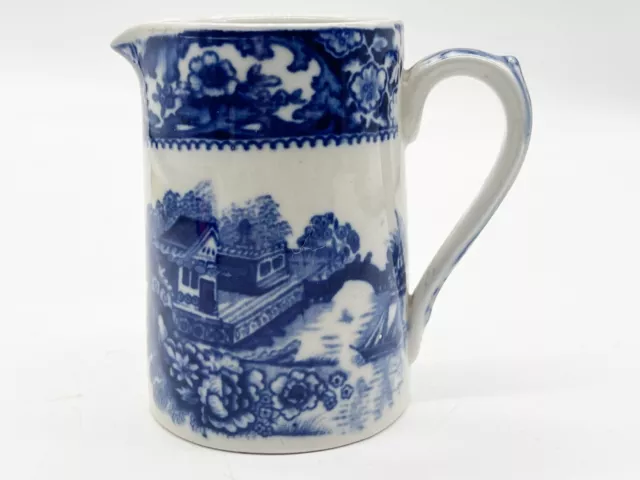 Antique Swinnertons Olde Alton Ware English Pottery Blue And White Pottery Jug