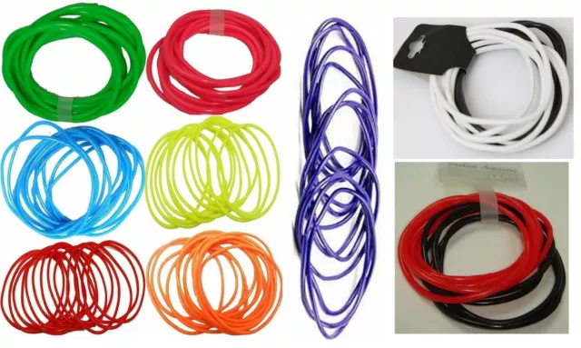 80s 90s Gummies Shag Bands Bracelets Jelly Gummy Bangles Pack of 12 Accessories