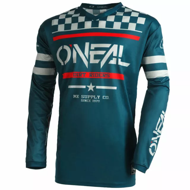 ONeal Element Squadron Motocross Jersey Teal MX Off Road Top O Neal T Shirt