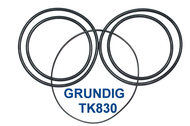 Set De 3 Courroies Pour Magnétophone Grundig TK-845 - Qualité Suprême, Neuves Sous Emballage