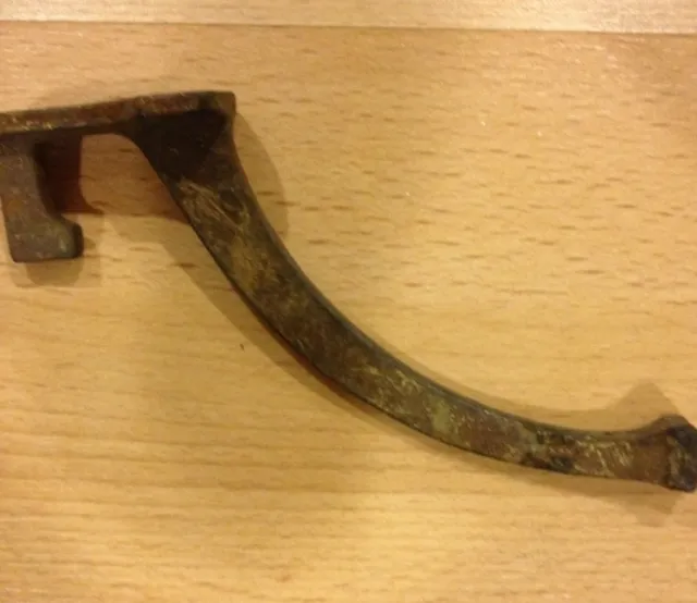 Antique Iron Coat Hook, Vintage Salvage Restoration