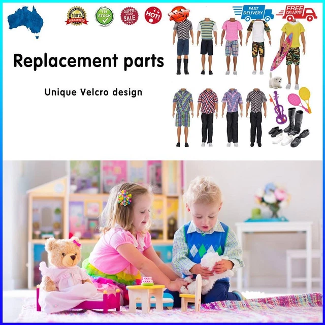 16pcs/set Dolls Dressup Clothes Handmade 11inch Random Pretend Play Dressup Toys