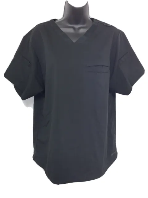 Grey's Anatomy Barco Size S Black SPX GRST009 Wesley V-Neck Scrub Top