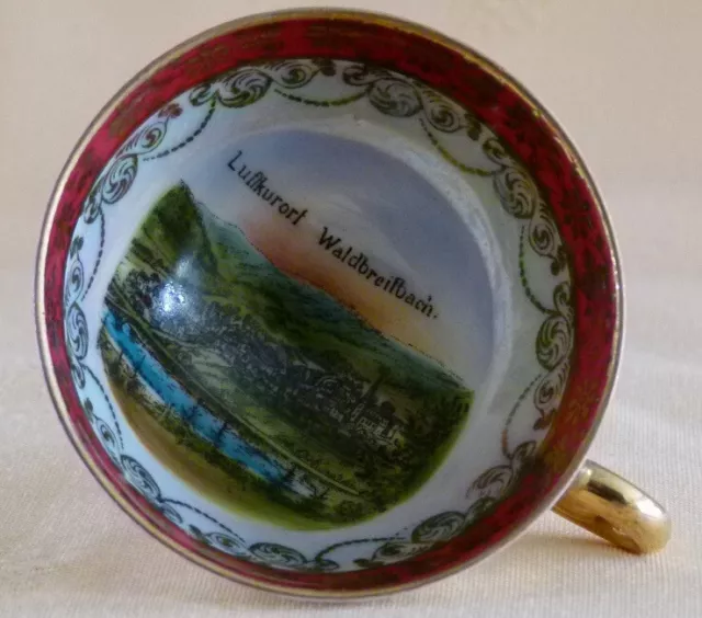 Souvenir Andenken Tasse  LUFTKURORT WALDBREITBACH Porzellan vintage alt