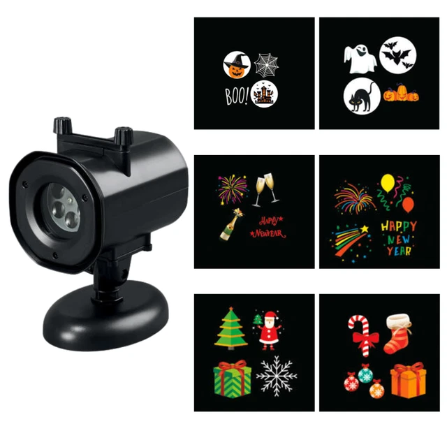 Halloween USB Projektor Licht - 6 Dias 360° Drehung Für Grusel-Party Deko