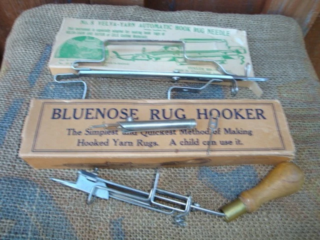Hooker alfombra vintage nariz azul, hilo de vela