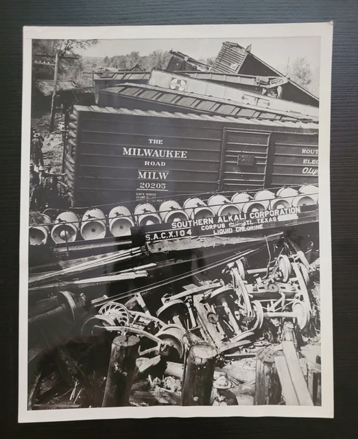 LOCKHART, TEXAS FOTO Original Naufragio Tren Vintage X - Main Image