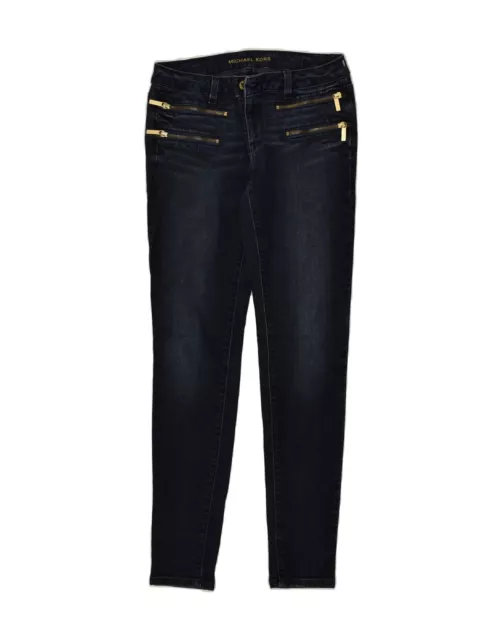 Michael Kors Damen-Skinnyjeans US 4 klein W30 L30 marineblau Baumwolle AS10