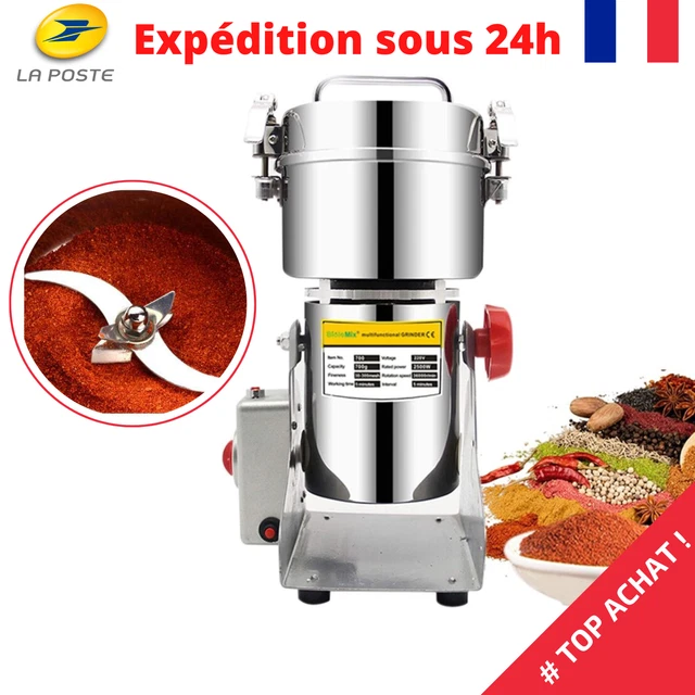 Moulin à Grains électrique VAYOTOY 850W - 28000 RPM - Capacité 150g - Pour Céréales Et épices