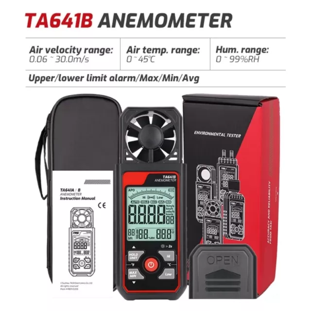 Handheld Digital Wind Anemometers Speed Detection Measurement Temperature Tester
