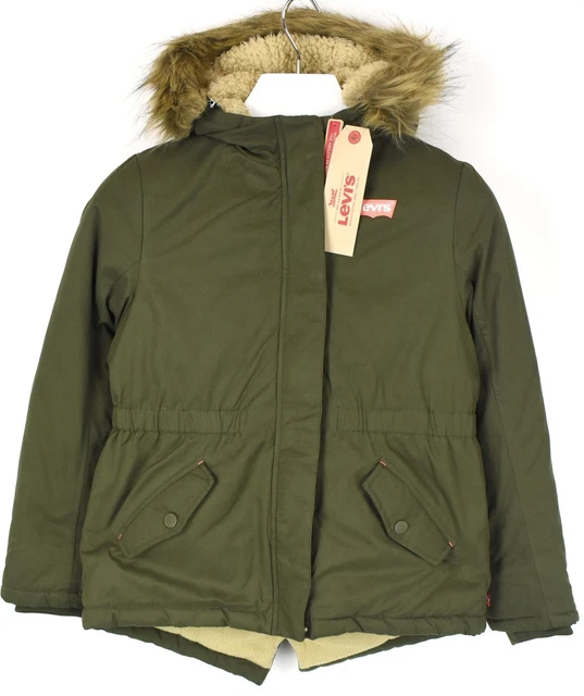 Levi's Warm Giacca Bambina 14 Anni Imbottito con Cappuccio Rimovibile Simil Pelo