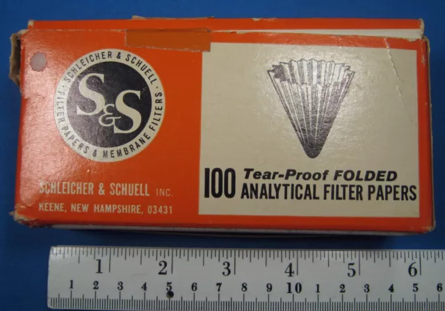 Schleicher & Schuell Folded Filters #588 12-1/2 Cm Free Shipping     B