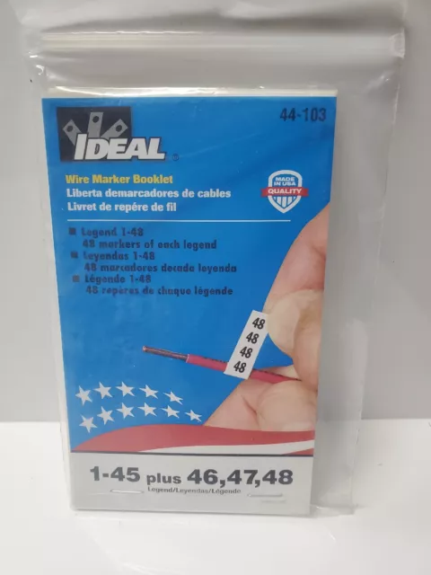 Ideal 44-103 Wire Marker Booklet Legend: 1-48